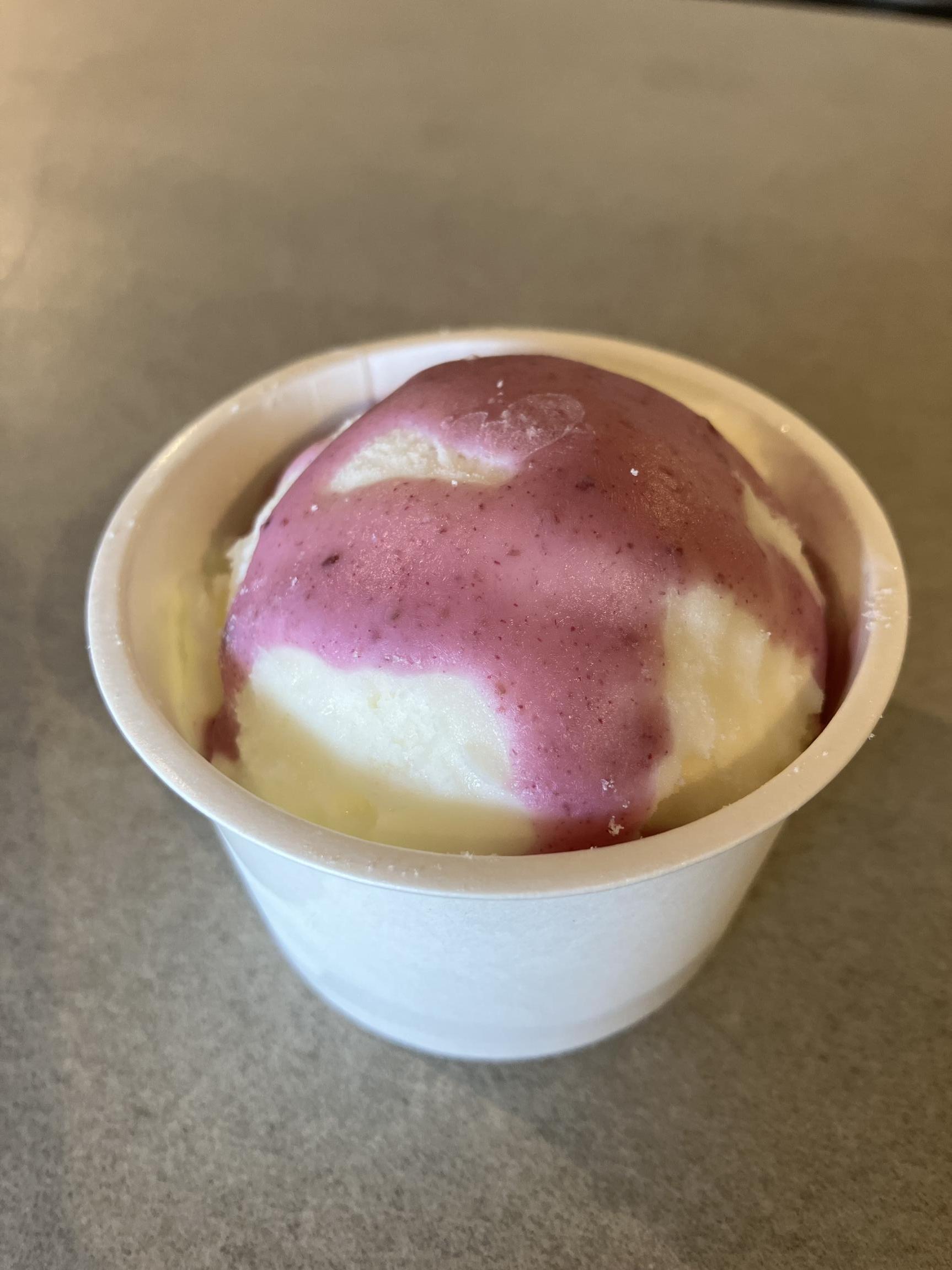 生乳アイス ブルーベリーのヨーグルトがけ
