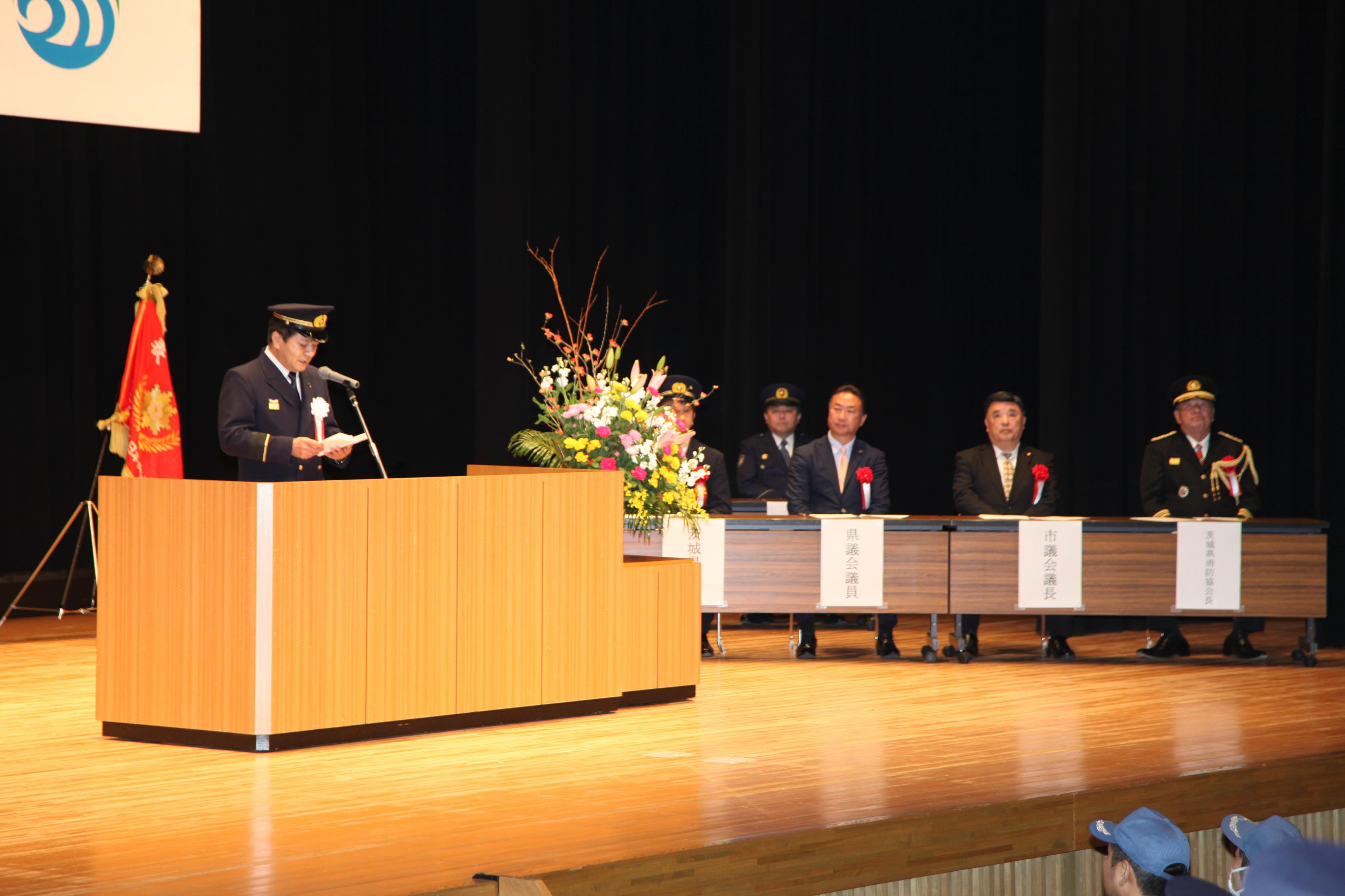 出初式市長挨拶の様子 出初式市長挨拶の様子